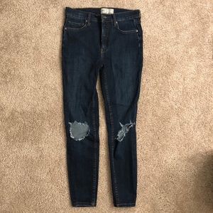 Free People Ripped Knee Jeans